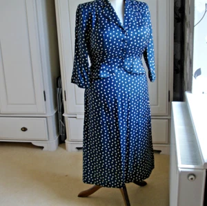 Original True Vintage 50s Ladies Summer Jacket Skirt Suit PLUS SIZE - Picture 1 of 20