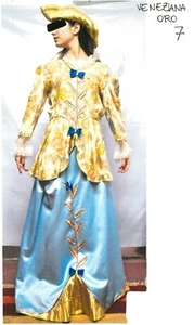 ABITO TEATRALE, COSTUME CARNEVALE, Dama Veneziana Oro, taglia L - Imagen 1 de 1