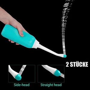 2X Po Dusche 500ml Wasserdichter WC Sprüher Mobiles Reise Bidet Popodusch Reise - Bild 1 von 24