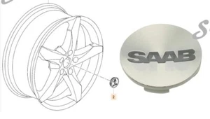 NEW ORIGINAL SAAB 9-5 NG 2010-2011 center wheel hub cap GENUINE cover aero - Picture 1 of 1
