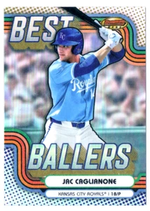 2024 Bowman's Best Ballers JAC CAGLIANONE Refractor Royals Prospect BB-7 Rookie - Picture 1 of 2