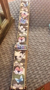 NWOT canvas butterfly and saddle leather bag strap - Picture 1 of 5