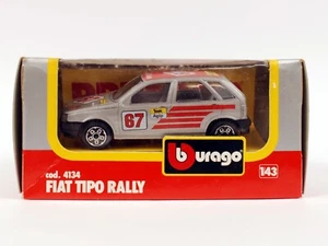 Burago Fiat Tipo Rally Silver 1:43 scale diecast model #4134 new in box - Picture 1 of 9