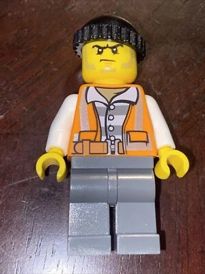 Lego Cty0779 Minifigura Bandido Ladrón Chaleco Naranja Del Set 60138 Persecución Alta Velocidad Foto 1 de 2