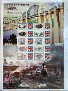 2006 Isambard Kingdom Brunel 200 Yrs History of Britain 5 Ltd Edit Smiler Sheet - Picture 1 of 1