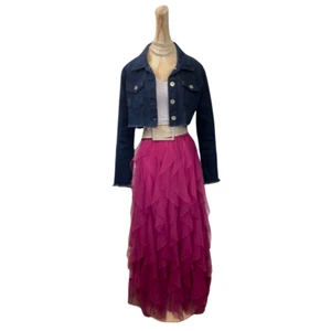 Fuchsia Layered Tutu Skirt – Playful, Flirty & Fun Statement Piece Size Medium - Picture 1 of 5