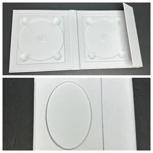 Estuche de CD/DVD de boda profesional - 2 discos, 1 fotos 4,5"x3" cubierta de foto ovalada - Imagen 1 de 6