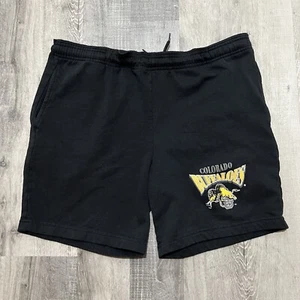 Colorado Buffaloes VTG True Fan CU Buffs Black Cotton Drawstring 90s Shorts - Picture 1 of 4