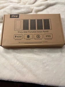iFORY 40W PORTABLE SOLAR PANEL NEW FOLDABLE POWER BANK STATION - Picture 1 of 3