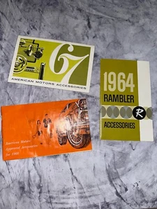 Lote de 3 accesorios Rambler AMC American Motors folletos 1964, 1966, 1967 - Imagen 1 de 18