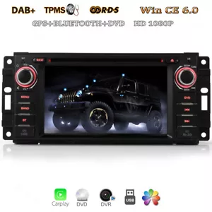 6.2" Autoradio DVD CD GPS Navi Single DIN Für Jeep Wrangler 2007-2016 Journey - Bild 1 von 12