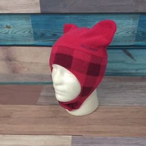 Mädchen Columbia Fleece Beanie Mütze Cap Frosty Trail II Ohrenklappe Winter Rot Büffel  - Bild 1 von 13