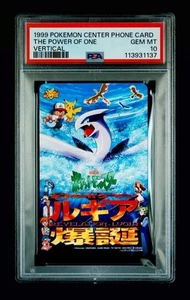 Phone Card Pokemon Center 1999 THE POWER OF ONE Lugia PSA 10 RARE Zapdos Moltres - Picture 1 of 3
