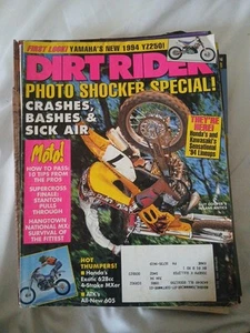 SEPTEMBER 1993 DIRT RIDER MAGAZINE,HONDA 628 4 STROKER,YAMAHA YZ250,ATK 605,AMA - Picture 1 of 4