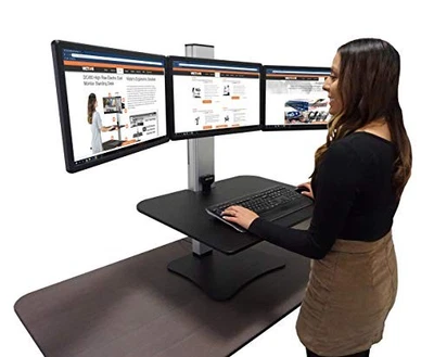Victor High Rise Electric Triple Monitor Standing Desk (dc475) - Image 1 of 4