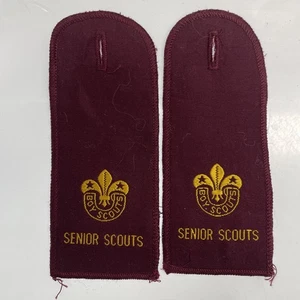 ORIGINAL BOY SCOUTS PATCH SEW Senior Leader Epaulettes Uniform Souvenir A - Picture 1 of 6