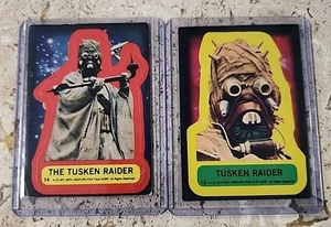 1977 Topps STAR WARS Blue Series - Tusken Raider Stickers - #10 & #14. Ungraded  - Picture 1 of 24