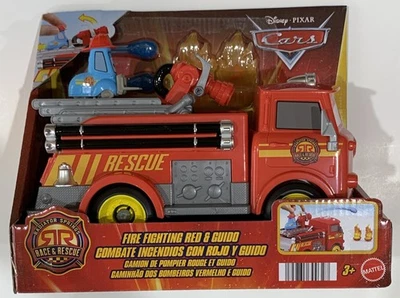 Disney Pixar Cars Fire Fighting Red & Guido Race & Rescue Truck 9” Frete Grátis - Imagem 1 de 3