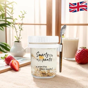 Overnight Oats Container 12 Oz Canning Jars Food Jars & Canisters (Hat Paper) - Picture 1 of 12