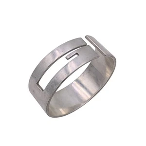 Authentic Gucci Vintage Sterling Silver 925 G Logo Cuff Bracelet Bangle - Picture 1 of 3