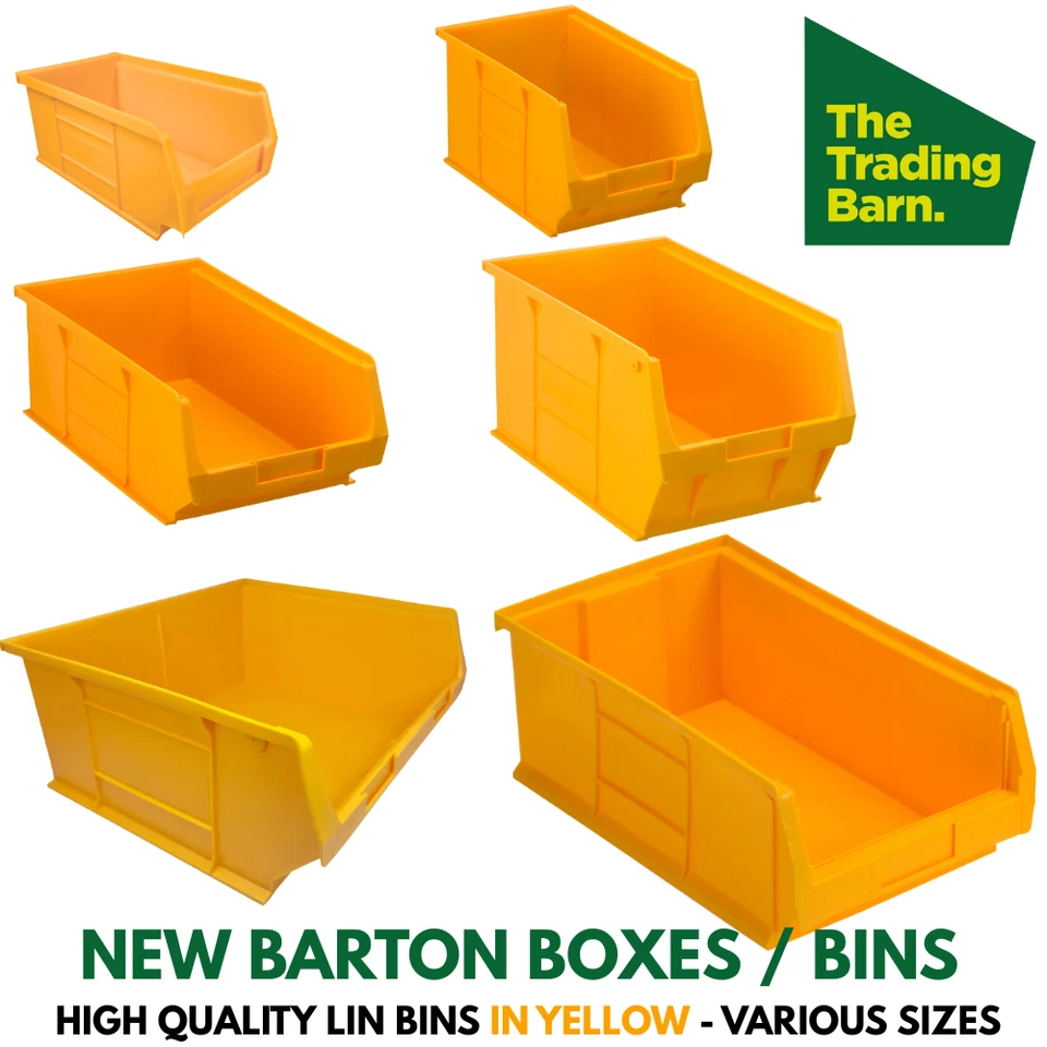 Yellow Plastic Parts Lin Bins Component Storage Boxes Picking Bin Workshop - Image 1 of 1