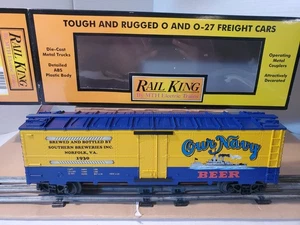 MTH Rail King 30-78124 Our Navy Beer O Gauge RailKing Modern Reefer Car OB RARE - Picture 1 of 18