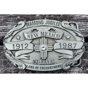 1987 Boy Scouts Diamond Jubilee New Mexico 75 Years 3.5" Belt Buckle 1880/5000 - Picture 1 of 4