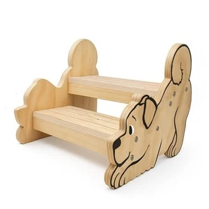 Wooden Step Stool for Toddlers & Kids, 2-Step Design, Anti-Slip Bathroom Dog - Picture 1 of 8