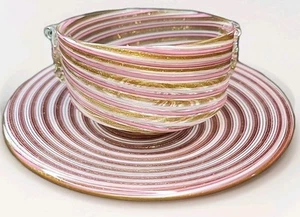 Salviati & Co Cherub Spiral Mezza Filigrana Zanfirico Sipper Cup & Saucer... - Picture 1 of 12