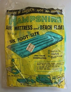 Vintage Luftmatratze Strand Float türkis 72-4 neu neu in Verpackung 6 Fuß Größe aufblasbar Made USA - Bild 1 von 2