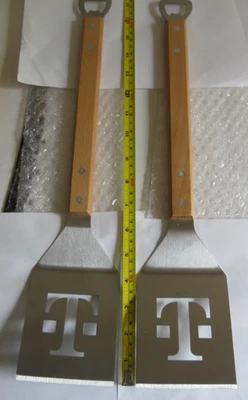 T MOBILE TUESDAY Stainless Steel BBQ Grill Spatula W/ Bottle Opener, NEW PAIR - Image 1 of 4