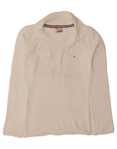 TOMMY HILFIGER Niñas Polo Cuello Jersey Suéter 11-12 Años Grande Blanco CI00 - Imagen 1 de 6