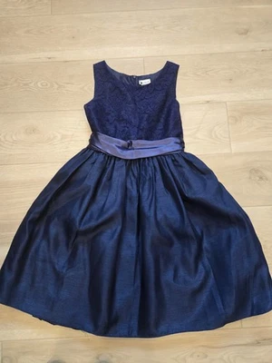 Emily West 圣诞礼服皇家蓝色女孩 16 码-全新无标签 — 第 1/4 张图片