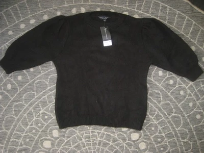 ladies black puff sleeved jumper from Dorothy Perkins UK12 - Image 1 of 4