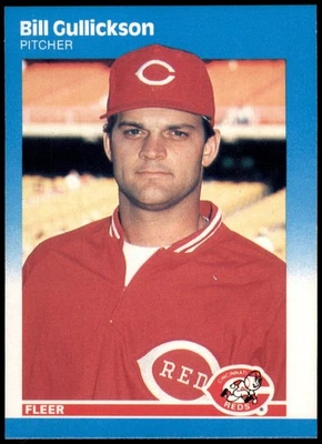 Bill Gullickson Cincinnati Reds 1987 Fleer #203 Baseball Card Pitcher - Image 1 of 2