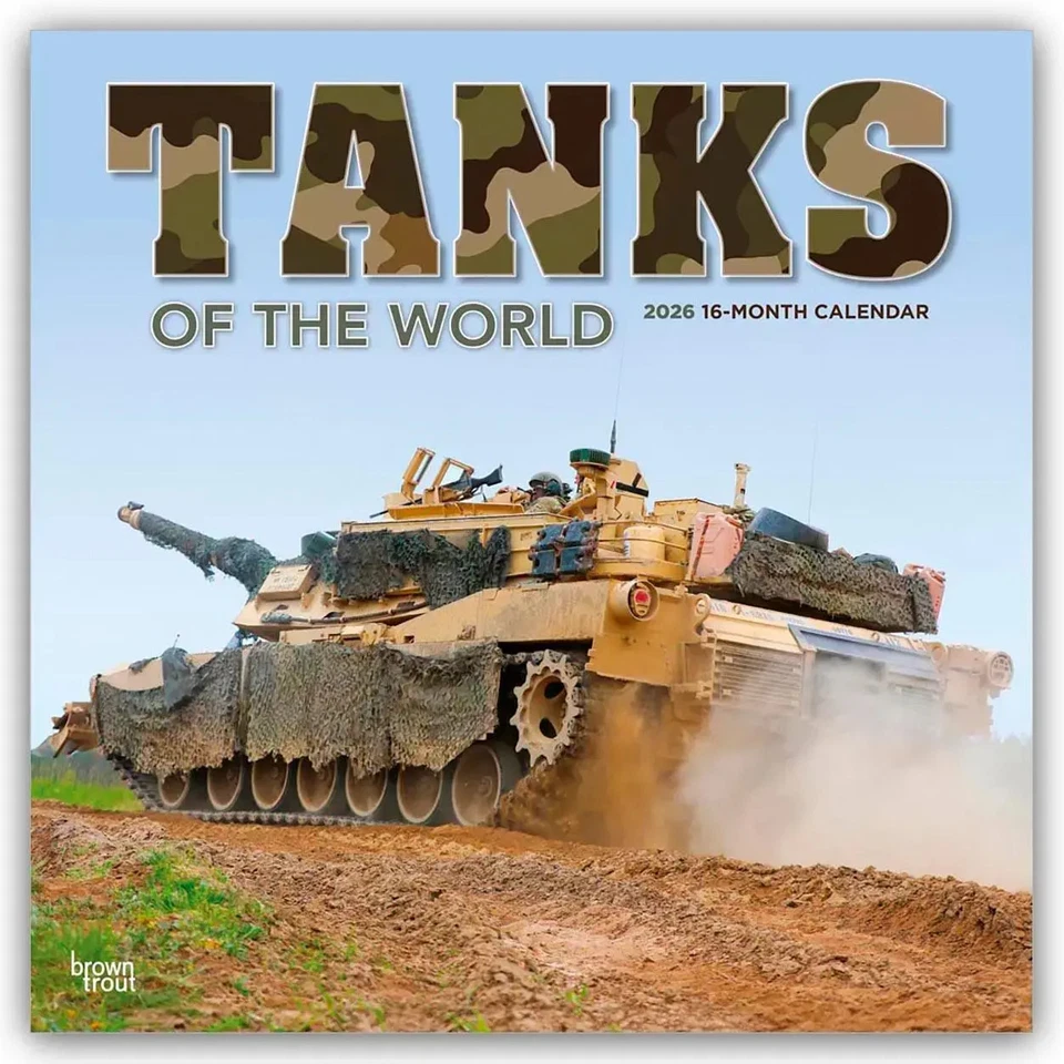 BROWNTROUT VERLAGS GMBH Tanks - Panzer 2026 - 16-Monatskalender | Browntrout Publishers | Deutsch | 2026