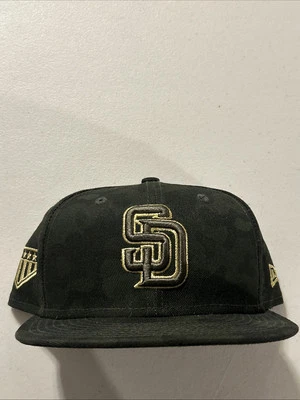 San Diego Padres New Era 59FIFTY Armed Forces On Field Hat Cap 7 1/2 New - Image 1 of 4