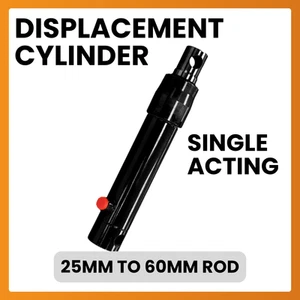 Hydraulic Single Acting Displacement Cylinder/Ram, 25mm to 70mm Rod - Picture 1 of 5