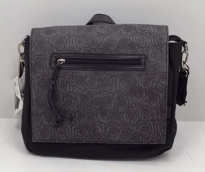 Kalencom Tokyo Rosebud Print Diaper Bag Black New With Tags - Image 1 of 4