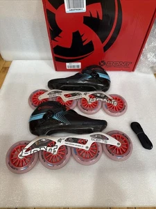 Bont GT4 Inline Speed Skating Racing Skates 2PT Stiefel Größe 9 blau schwarz - Bild 1 von 13