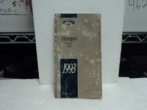 1993 93 TEMPO * OEM * OWNERS MANUAL OWNER'S HANDBOOK GUIDE 2393 - Picture 1 of 2