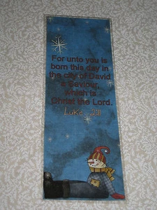 PRIMITIVE FOR UNTO YOU IS BORN THIS DAY LUKE 2:11 LAMINATED BOOKMARK CL10-24 - Picture 1 of 1