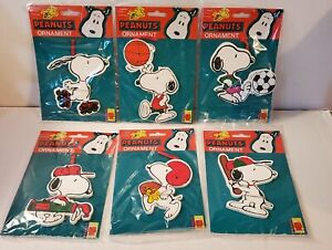 Vintage Peanuts Charlie Brown Snoopy SPORTS Christmas ornaments ADLER - choice!