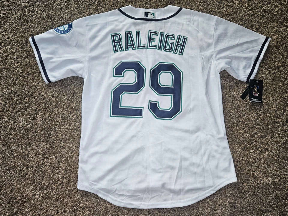 Cal Raleigh #29 Seattle Mariners Men's White Jersey - Image 1 of 4