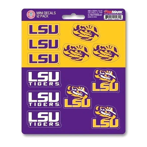 LSU Tigers Vinyl Die-Cut Sticker Set / Decal Sheet *Free Shipping - Image 1 of 1