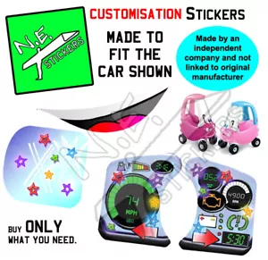 Replacement stickers SIZED TO FIT Little Tikes Princess Pink Cozy Coupe car - Picture 1 of 22