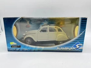 Citroen 2 Cv 1966 Gray Model Car - Solido - Scale 1:18 8028-01 With Box - Picture 1 of 2