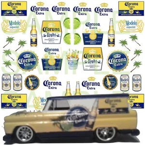 Bier 1:64, 1/32, 1/24 WASSER-SLIDE-AUFKLEBER FÜR HEISSRÄDER, STREICHHOLZSCHACHTEL, SCHLITZWAGEN: - Bild 1 von 5