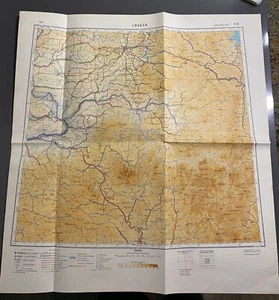 Spokane Washington WA Idaho Area Map In Russian Language Cold War Era 1940s-50s - Picture 1 of 4