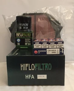 Kit de servicio para filtros YAMAHA YZF-R6 (2008 a 2019) y 4 bujías de iridio - Imagen 1 de 6